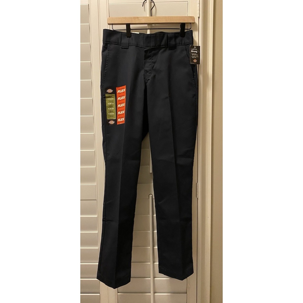 Dickies Flex‎ Twill Slim Fit Dark Blue Work Pant Size 29x30